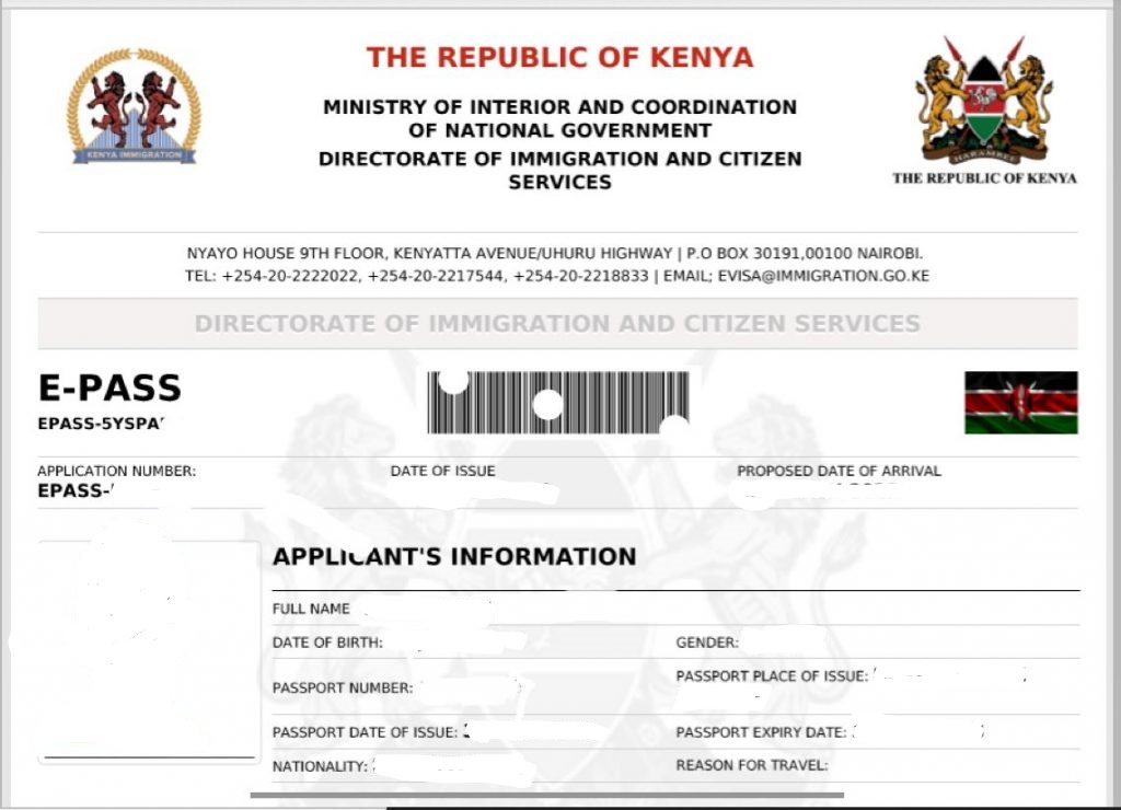 E-Visa For Kenya